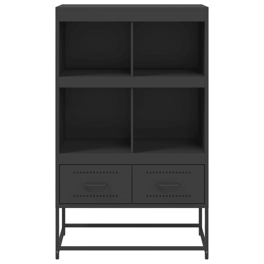 Highboard Schwarz 68x39x111,5 cm Stahl