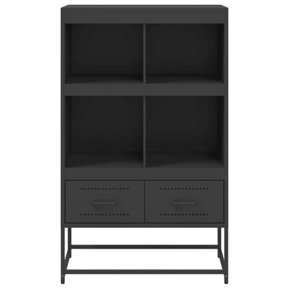 Highboard Schwarz 68x39x111,5 cm Stahl