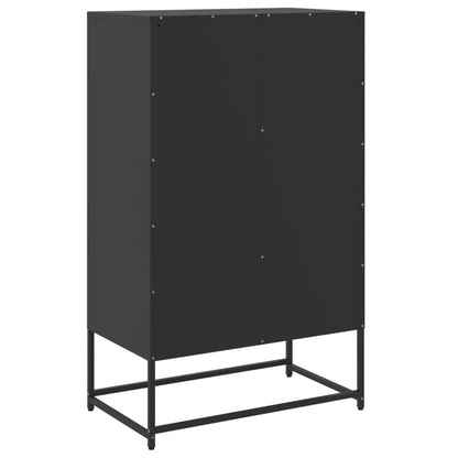 Highboard Schwarz 68x39x111,5 cm Stahl