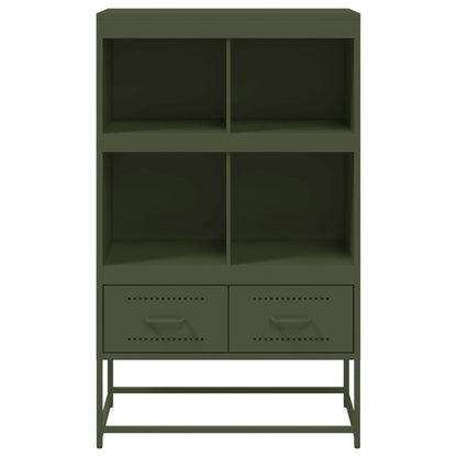 Highboard Olivgrün 68x39x111,5 cm Stahl