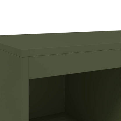 Highboard Olivgrün 68x39x111,5 cm Stahl