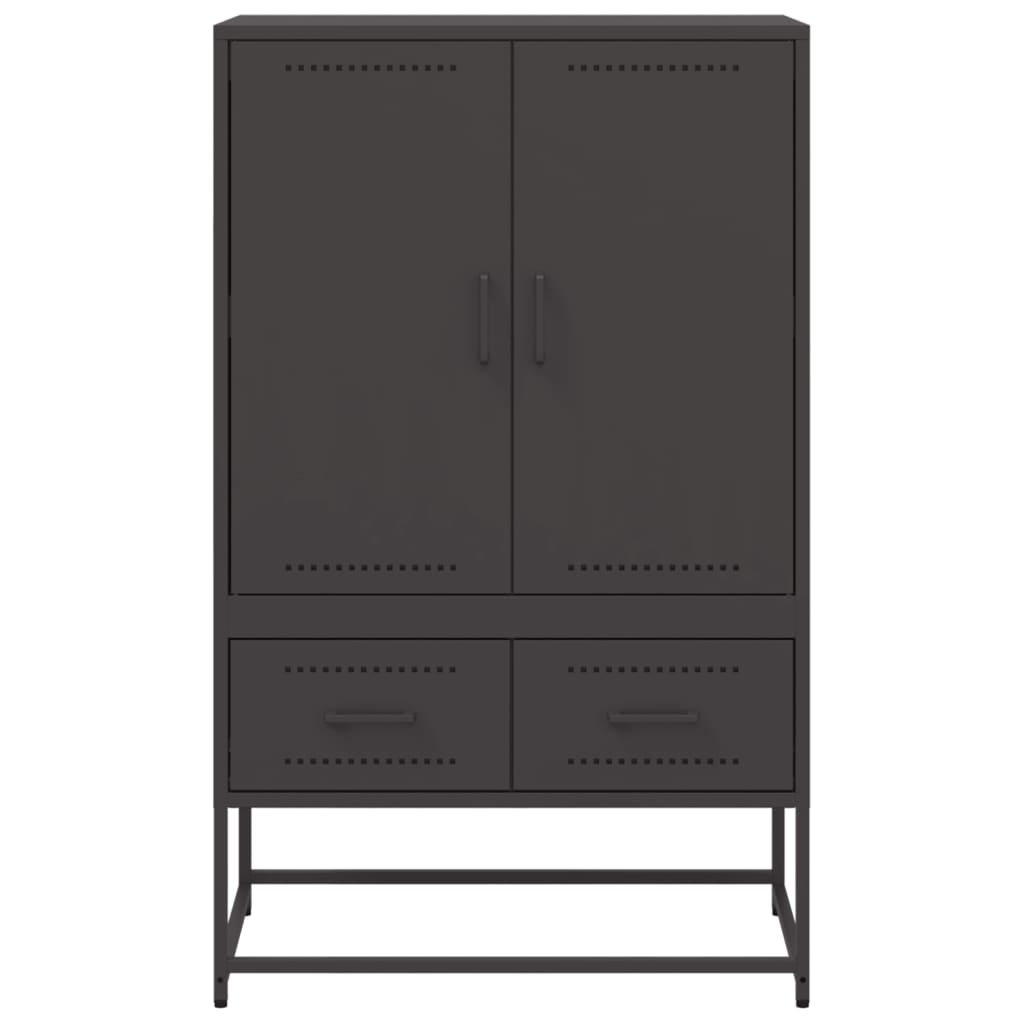 Highboard Schwarz 68x39x111,5 cm Stahl