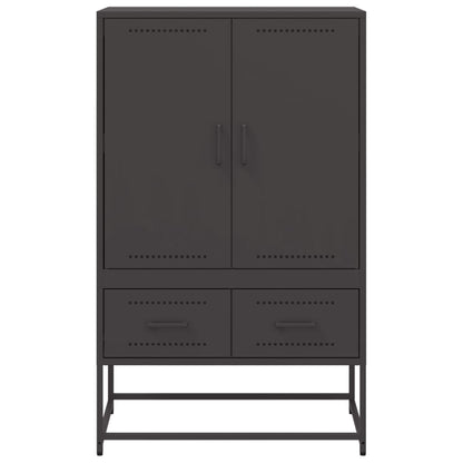 Highboard Schwarz 68x39x111,5 cm Stahl