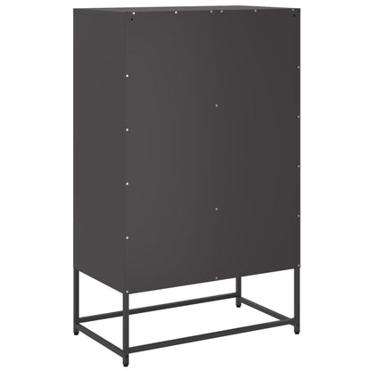 Highboard Schwarz 68x39x111,5 cm Stahl