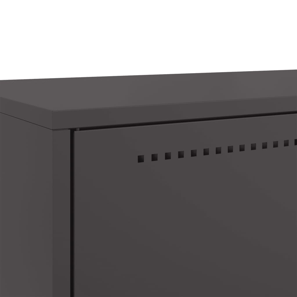 Highboard Schwarz 68x39x111,5 cm Stahl