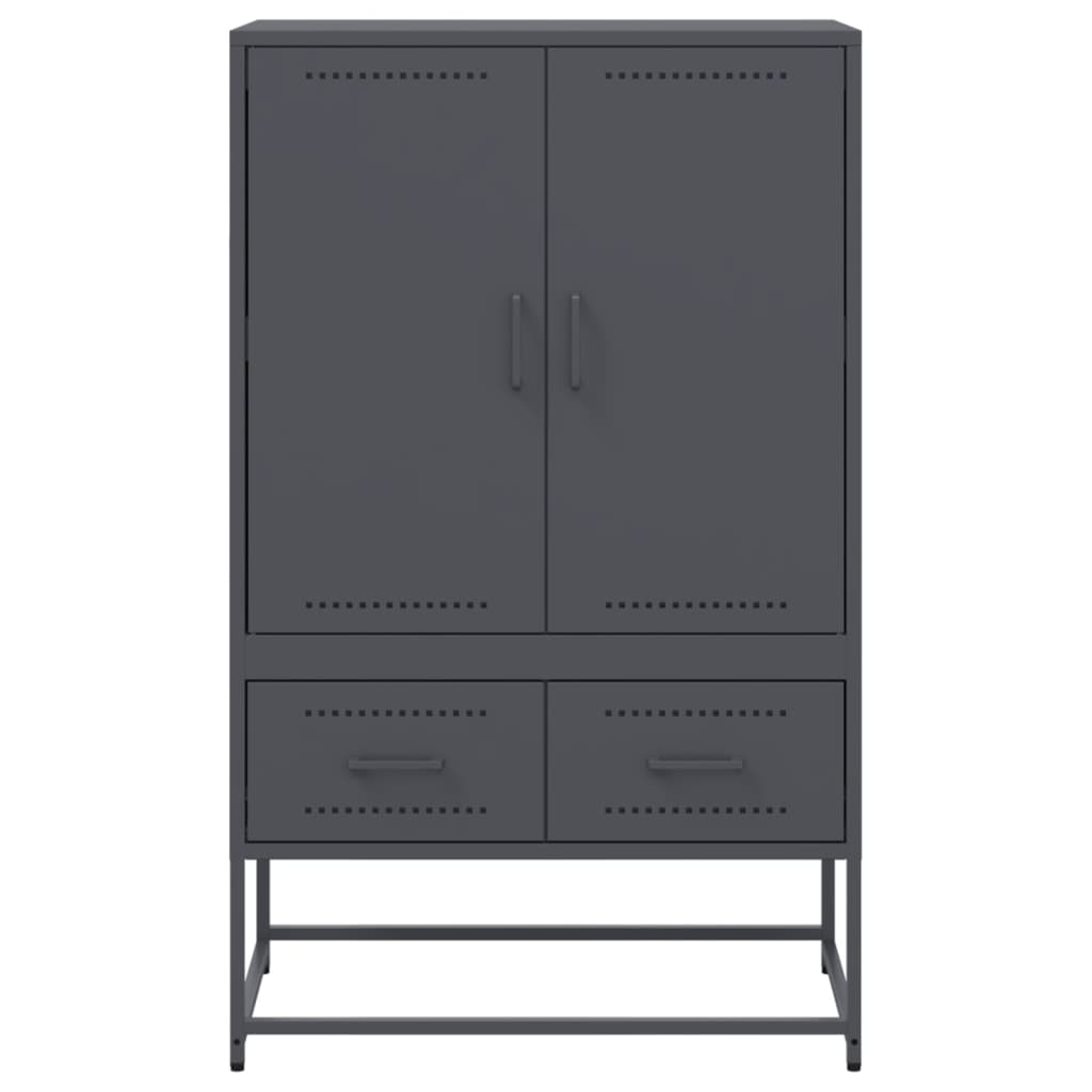 Highboard Anthrazit 68x39x111,5 cm Stahl