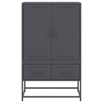 Highboard Anthrazit 68x39x111,5 cm Stahl