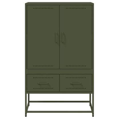 Highboard Olivgrün 68x39x111,5 cm Stahl