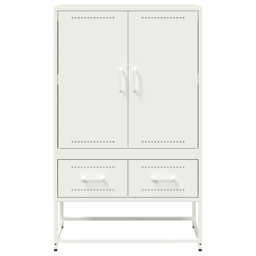 Highboard Weiß 68x39x111,5 cm Stahl