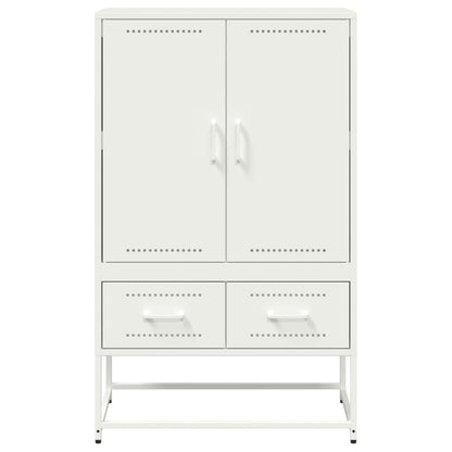 Highboard Weiß 68x39x111,5 cm Stahl