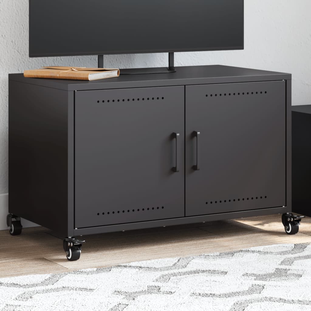 TV-Schrank Schwarz 68x39x43,5 cm Stahl