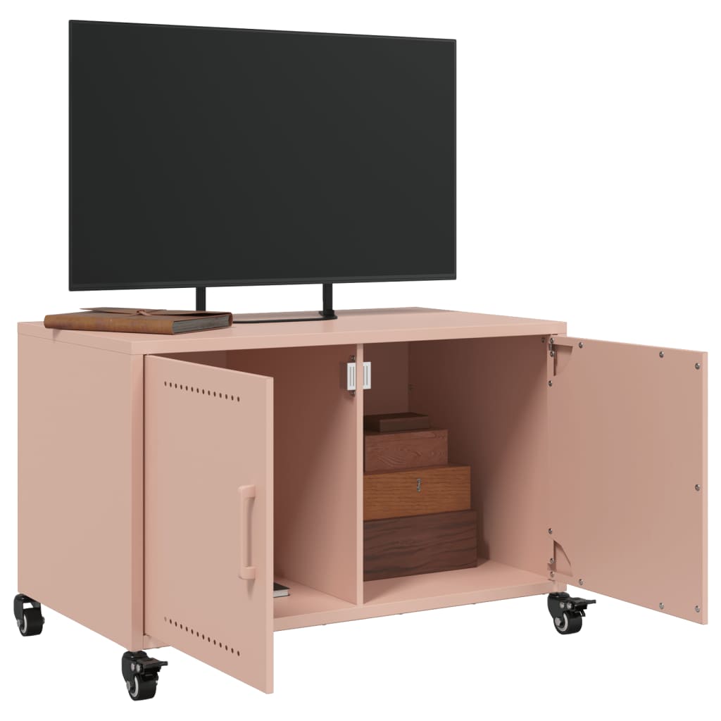 TV-Schrank Rosa 68x39x43,5 cm Stahl