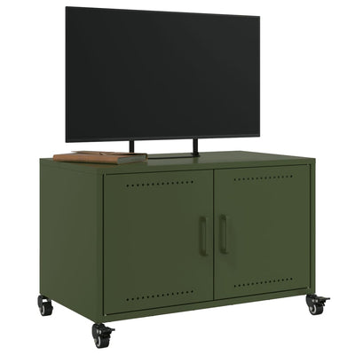 TV-Schrank Olivgrün 68x39x43,5 cm Stahl