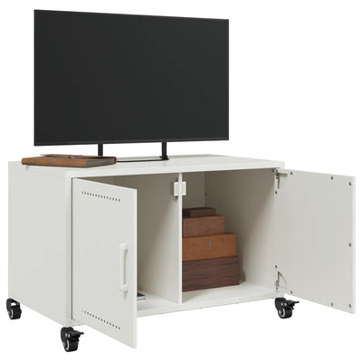 TV-Schrank Weiß 68x39x43,5 cm Stahl