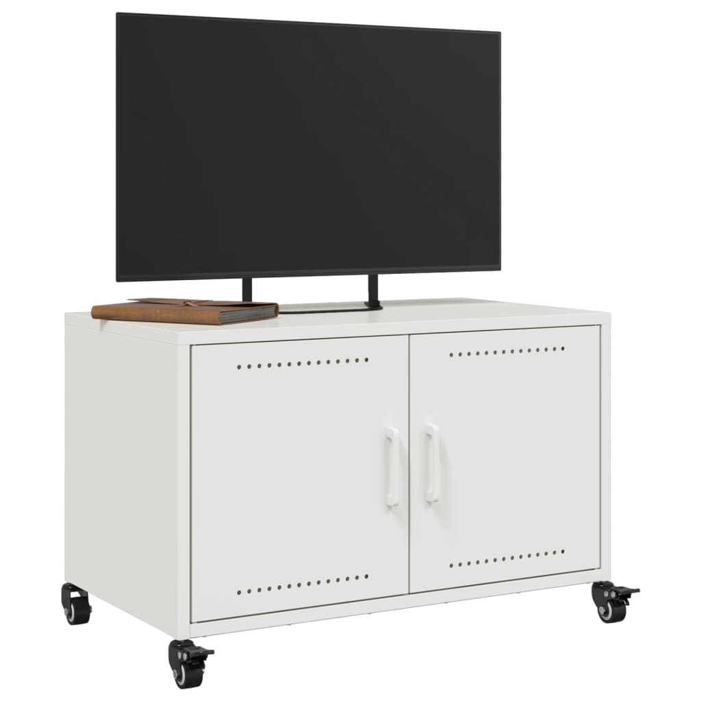 TV-Schrank Weiß 68x39x43,5 cm Stahl