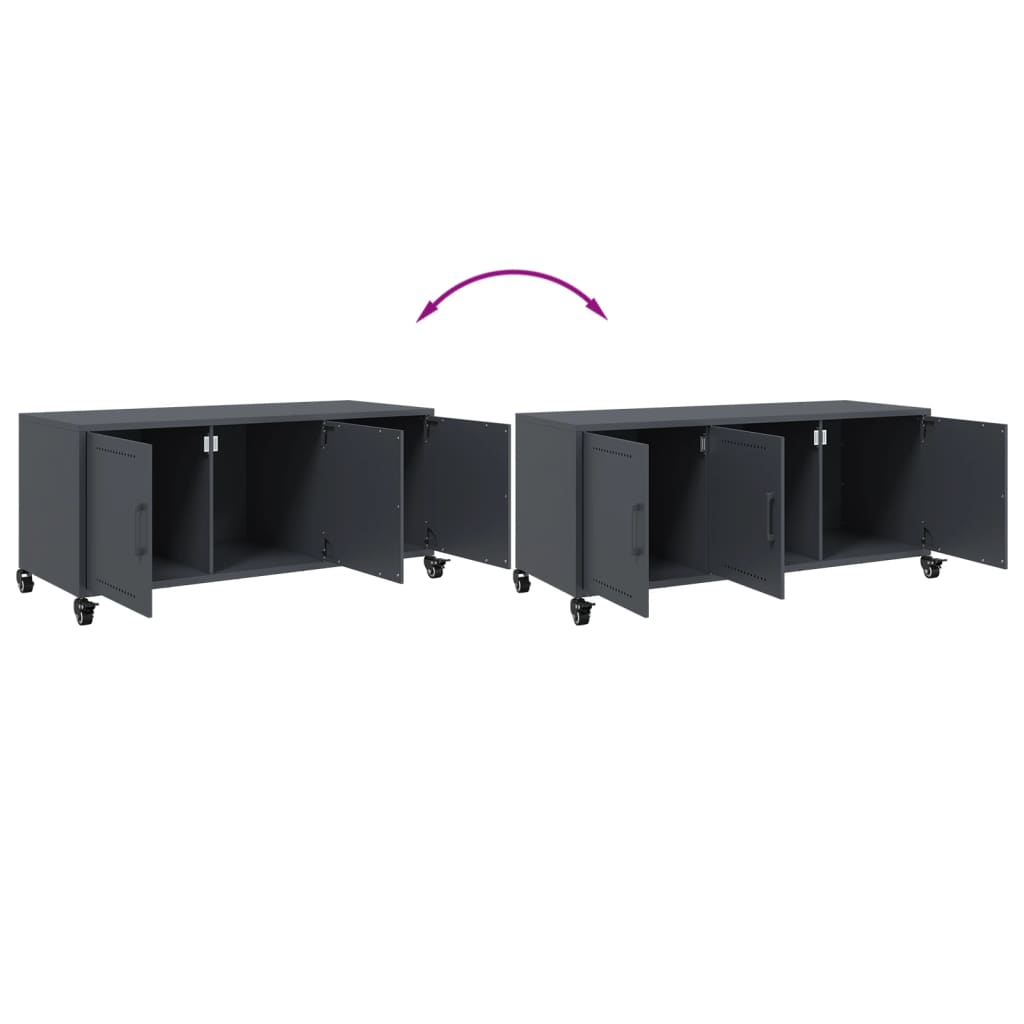 TV-Schrank Anthrazit 100,5x39x43,5 cm Stahl