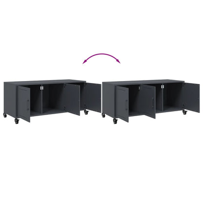 TV-Schrank Anthrazit 100,5x39x43,5 cm Stahl