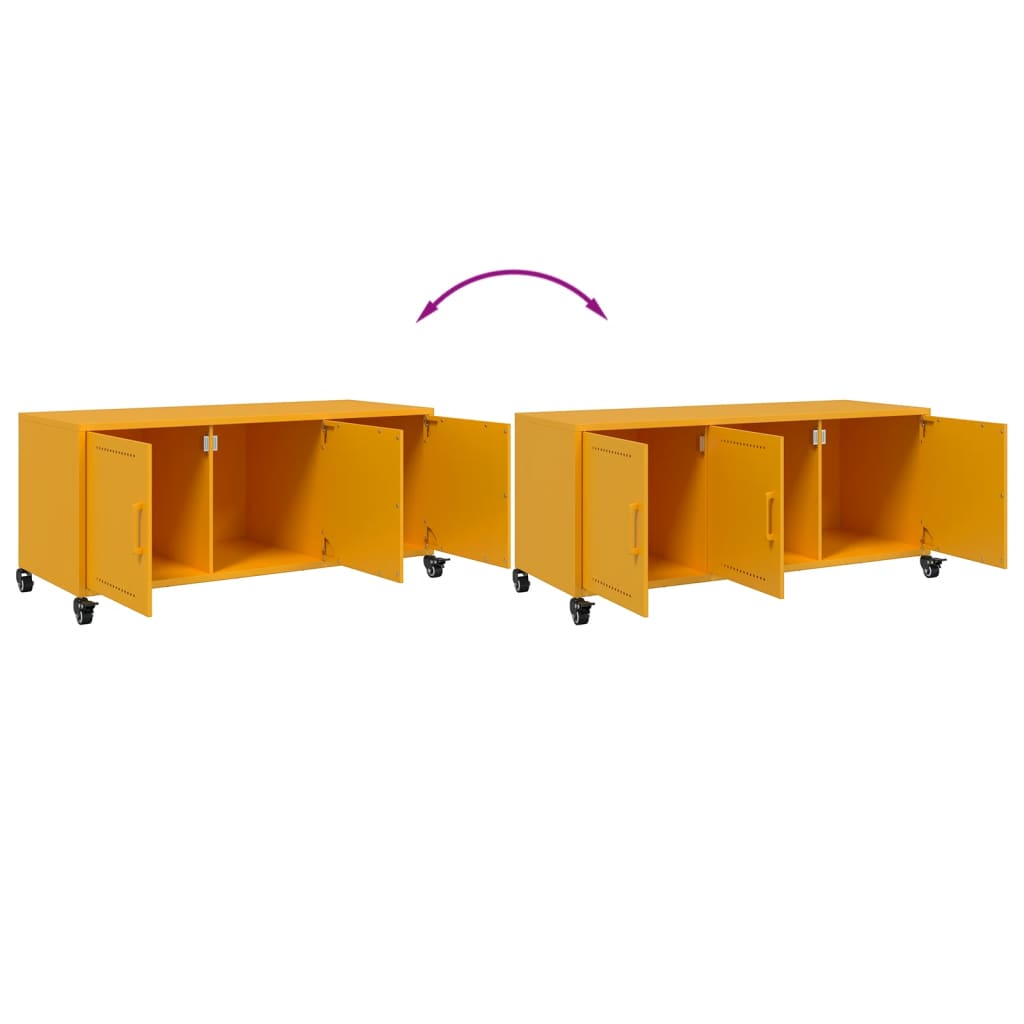 TV-Schrank Senfgelb 100,5x39x43,5 cm Stahl