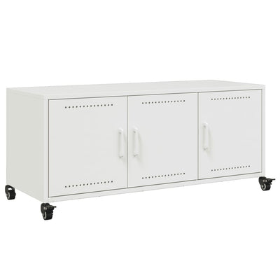 TV-Schrank Weiß 100,5x39x43,5 cm Stahl