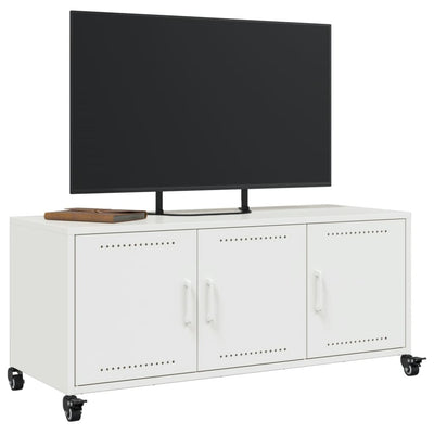 TV-Schrank Weiß 100,5x39x43,5 cm Stahl