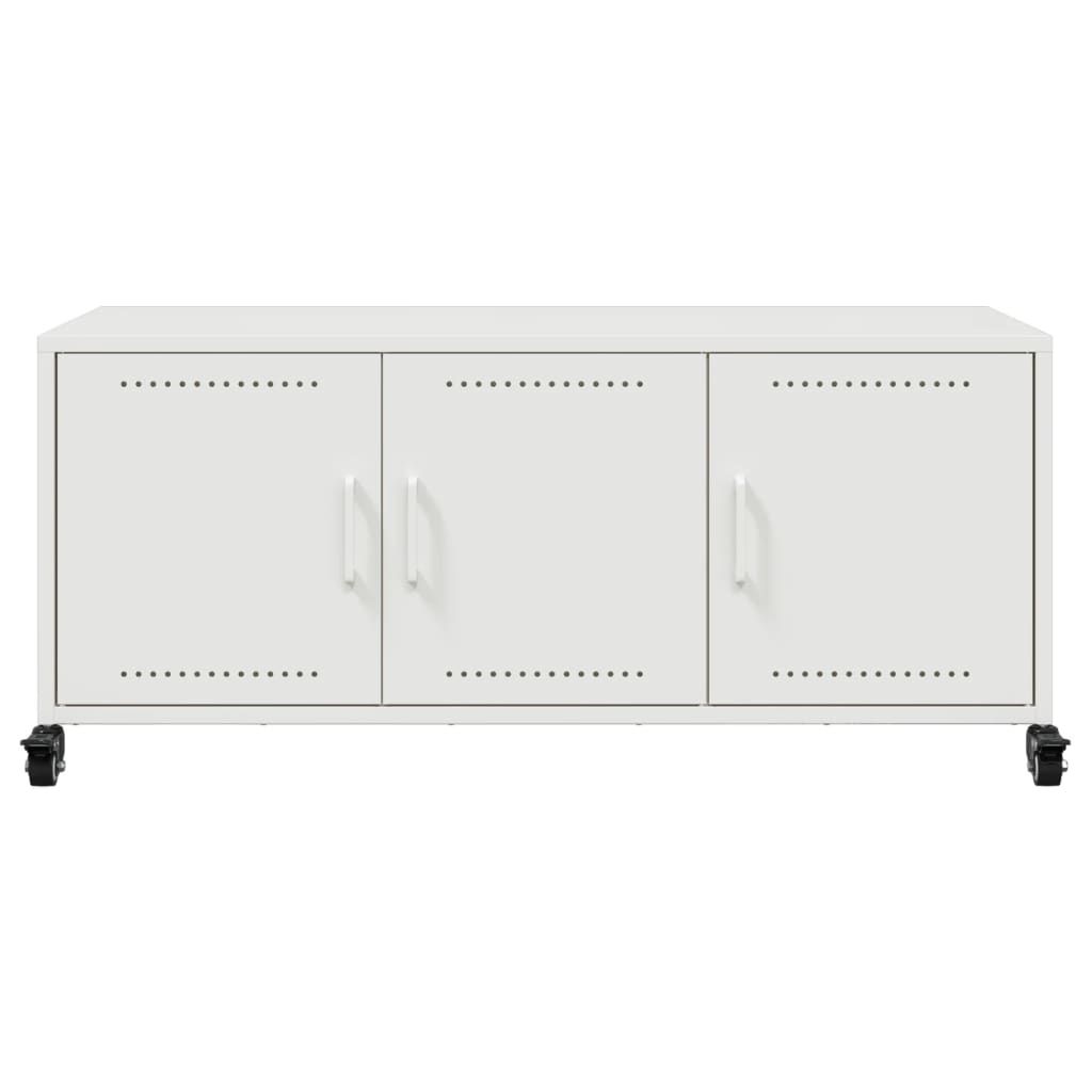 TV-Schrank Weiß 100,5x39x43,5 cm Stahl