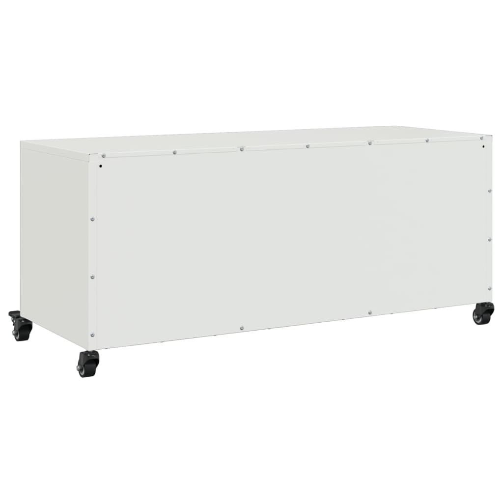 TV-Schrank Weiß 100,5x39x43,5 cm Stahl