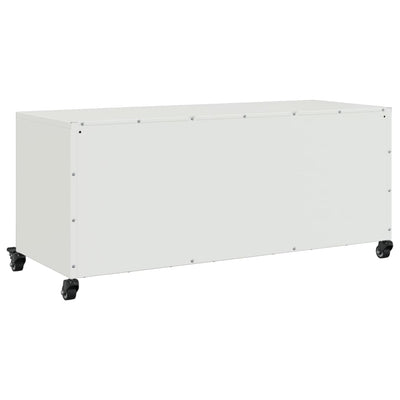 TV-Schrank Weiß 100,5x39x43,5 cm Stahl