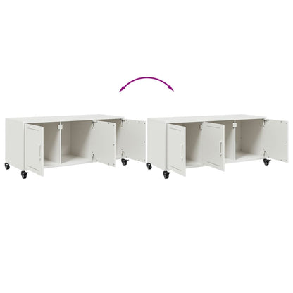 TV-Schrank Weiß 100,5x39x43,5 cm Stahl