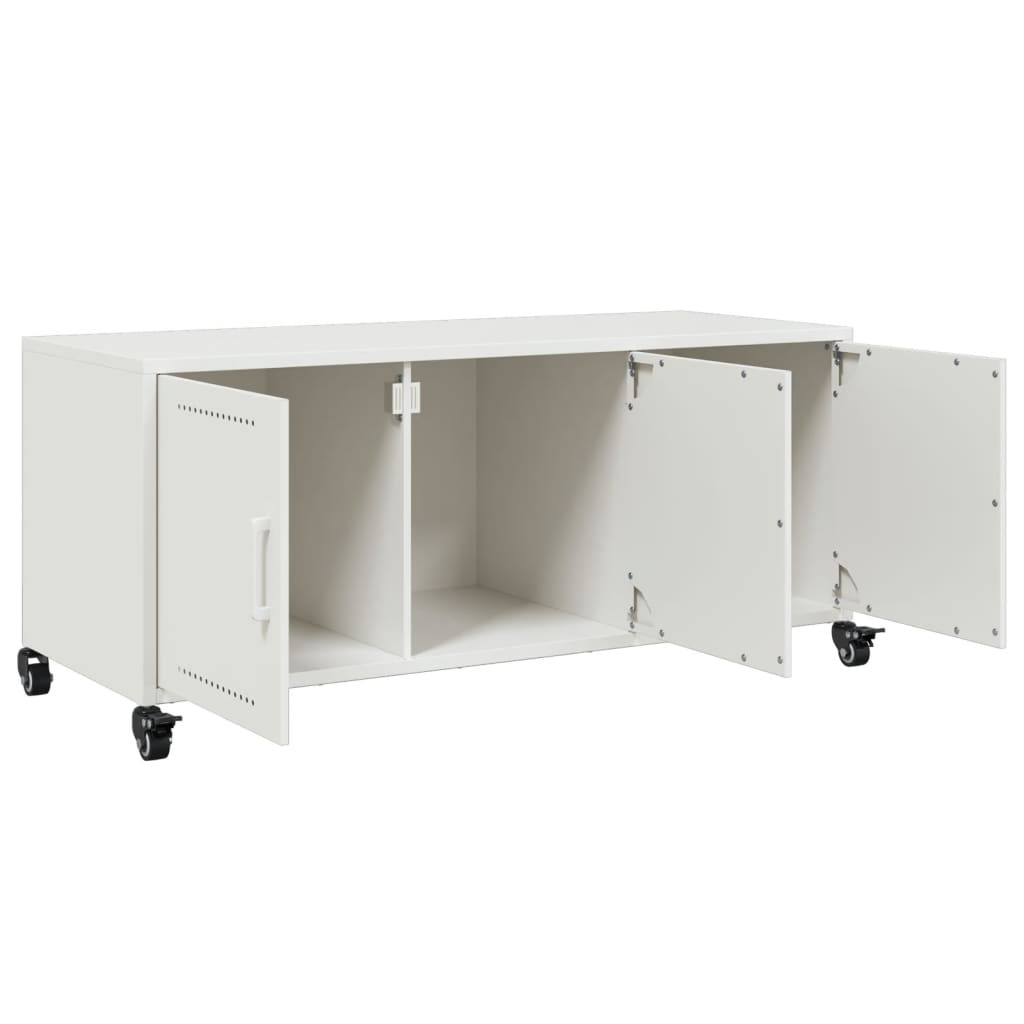 TV-Schrank Weiß 100,5x39x43,5 cm Stahl