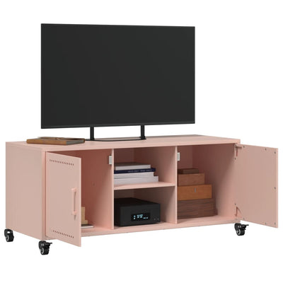 TV-Schrank Rosa 100,5x39x43,5 cm Stahl