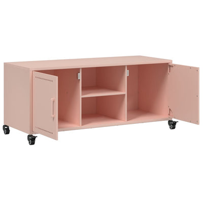 TV-Schrank Rosa 100,5x39x43,5 cm Stahl