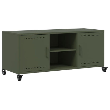 TV-Schrank Olivgrün 100,5x39x43,5 cm Stahl