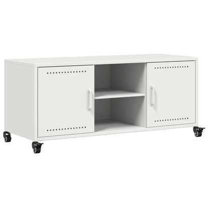 TV-Schrank Weiß 100,5x39x43,5 cm Stahl