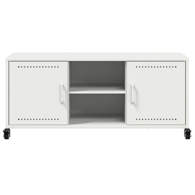 TV-Schrank Weiß 100,5x39x43,5 cm Stahl