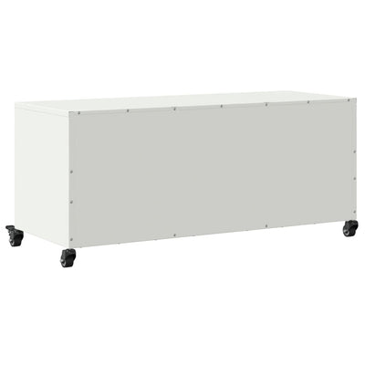 TV-Schrank Weiß 100,5x39x43,5 cm Stahl