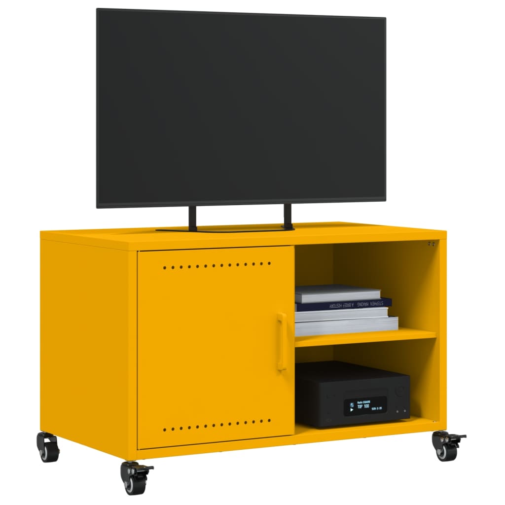 TV-Schrank Senfgelb 68x39x43,5 cm Stahl