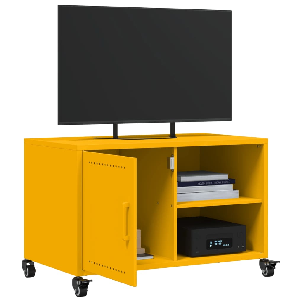 TV-Schrank Senfgelb 68x39x43,5 cm Stahl