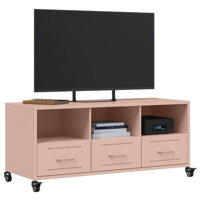 TV-Schrank Rosa 100,5x39x43,5 cm Stahl