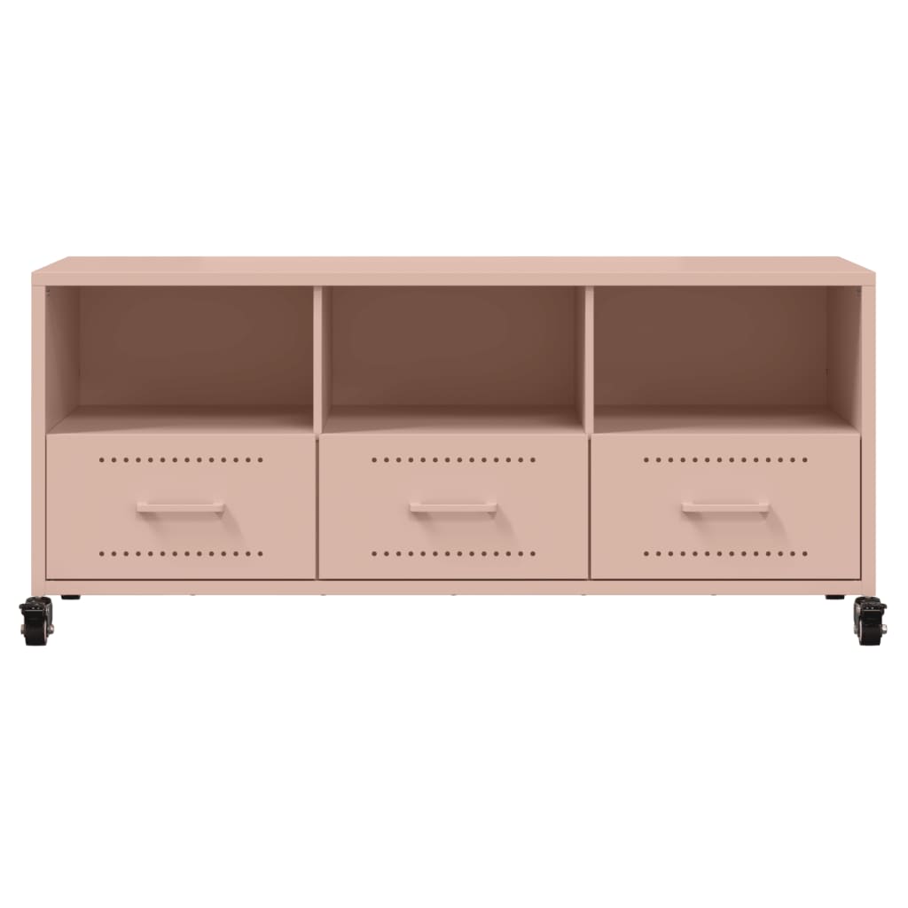 TV-Schrank Rosa 100,5x39x43,5 cm Stahl