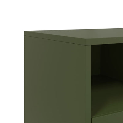 TV-Schrank Olivgrün 100,5x39x43,5 cm Stahl