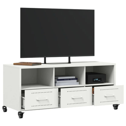 TV-Schrank Weiß 100,5x39x43,5 cm Stahl