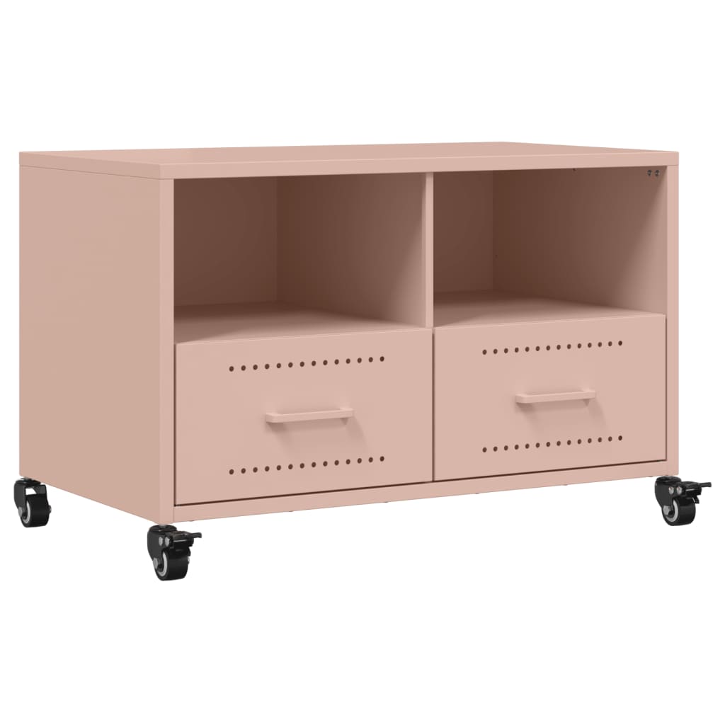 TV-Schrank Rosa 68x39x43,5 cm Stahl