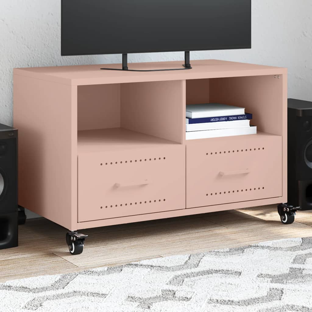 TV-Schrank Rosa 68x39x43,5 cm Stahl