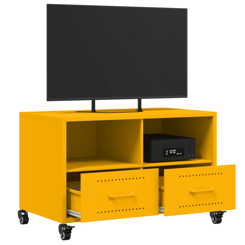 TV-Schrank Senfgelb 68x39x43,5 cm Stahl