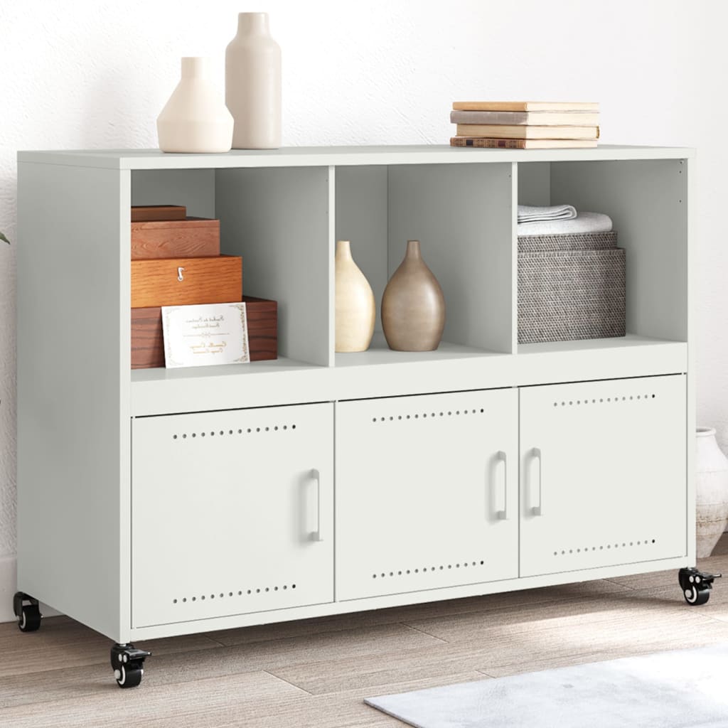 Sideboard Weiß 100,5x39x72 cm Stahl