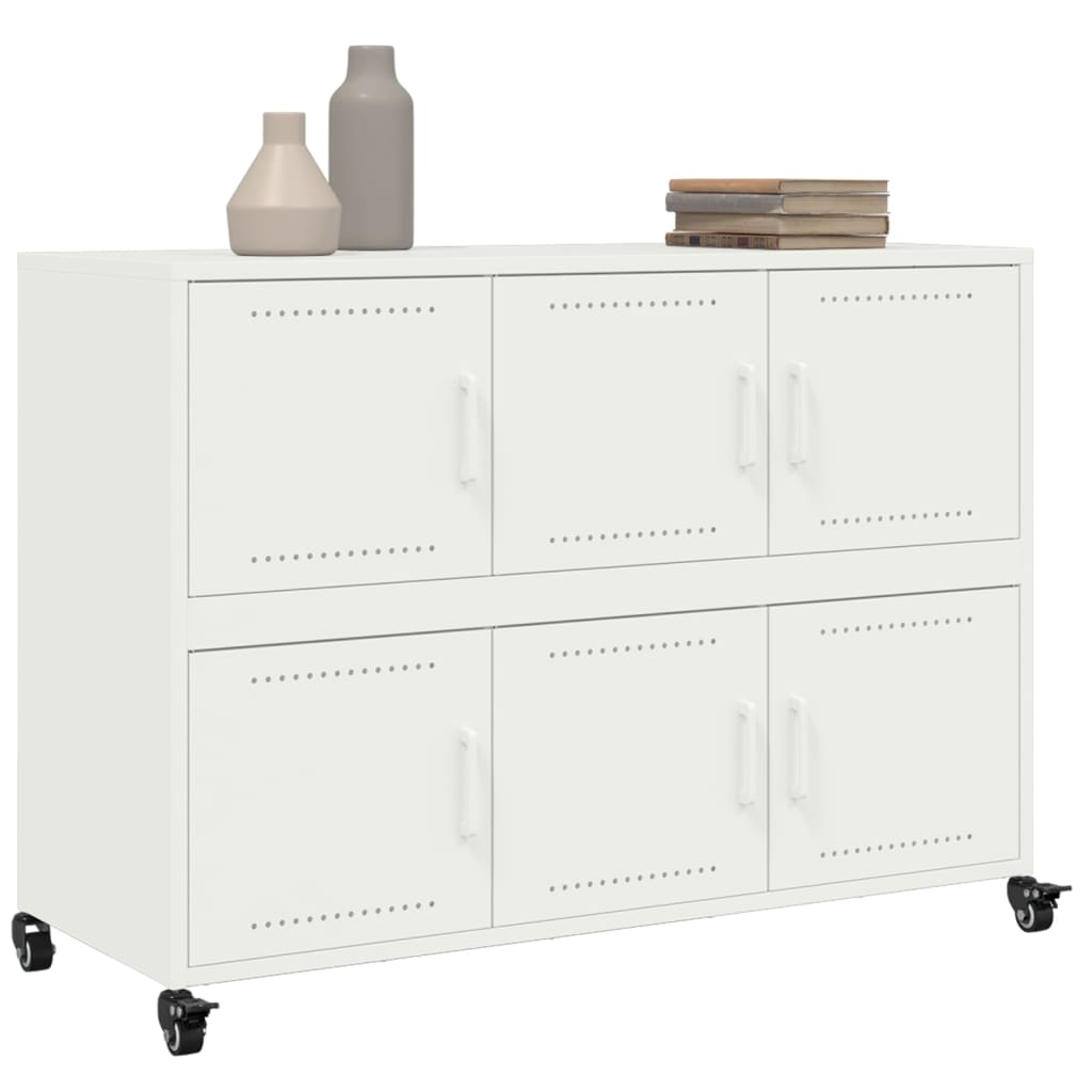 Sideboard Weiß 100,5x39x72 cm Stahl