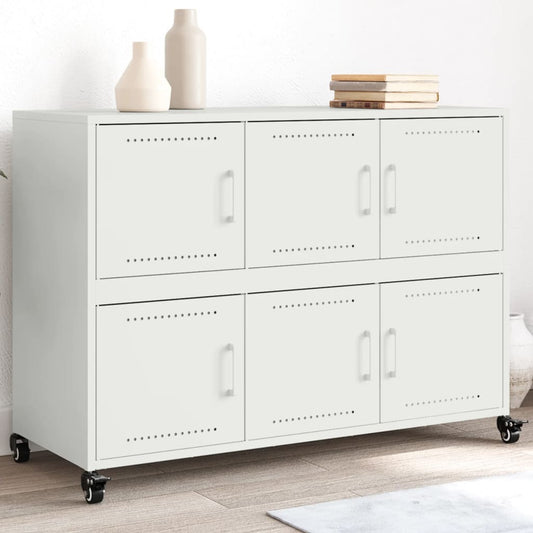 Sideboard Weiß 100,5x39x72 cm Stahl