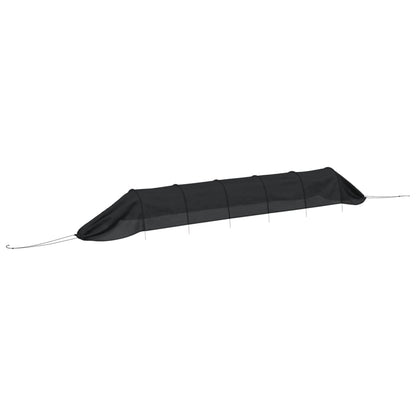 Netztunnel Schwarz 300x50x48,5 cm Stahl und Polyethylen