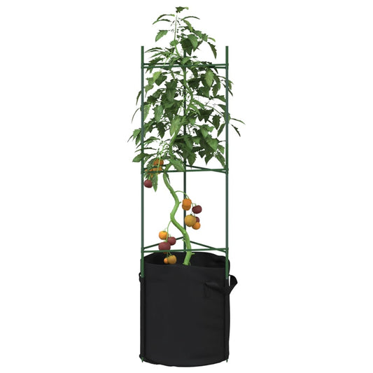 Tomatenkäfig mit Pflanzsack 2 Stk. 116 cm Stahl und PP