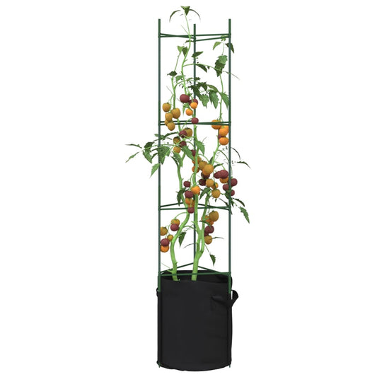 Tomatenkäfig mit Pflanzsack 2 Stk. 154 cm Stahl und PP